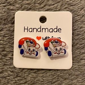 Toy story phone toy earrings